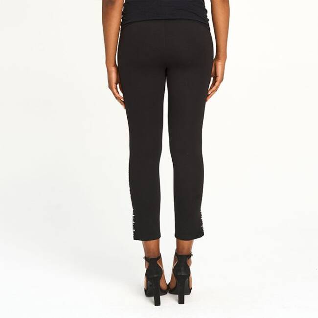 Embellished Slit Pant in Hematite - Image 2