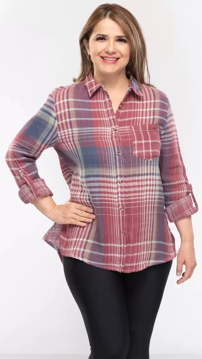 Women's Plaid L/S Shirts - Image 3