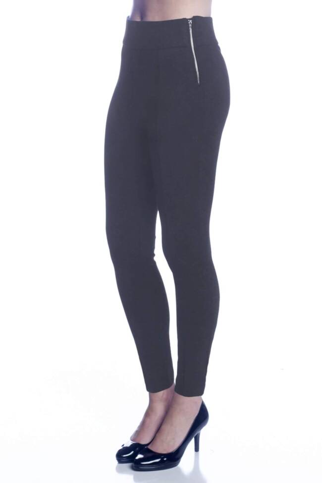 High Rise Ponte Pant with Side Zipper